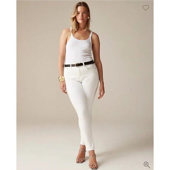 J.Crew $128 10" Toothpick Skinny Jean in Signature Stretch White Wash Sz 26Tall - Picture 4 of 16